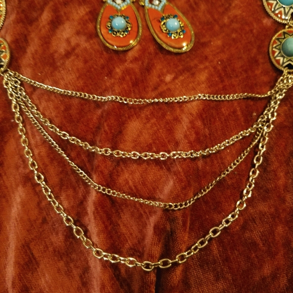 ⛰HOLD⛰Southwestern Inspired Necklace & Earring Set - Picture 6 of 6